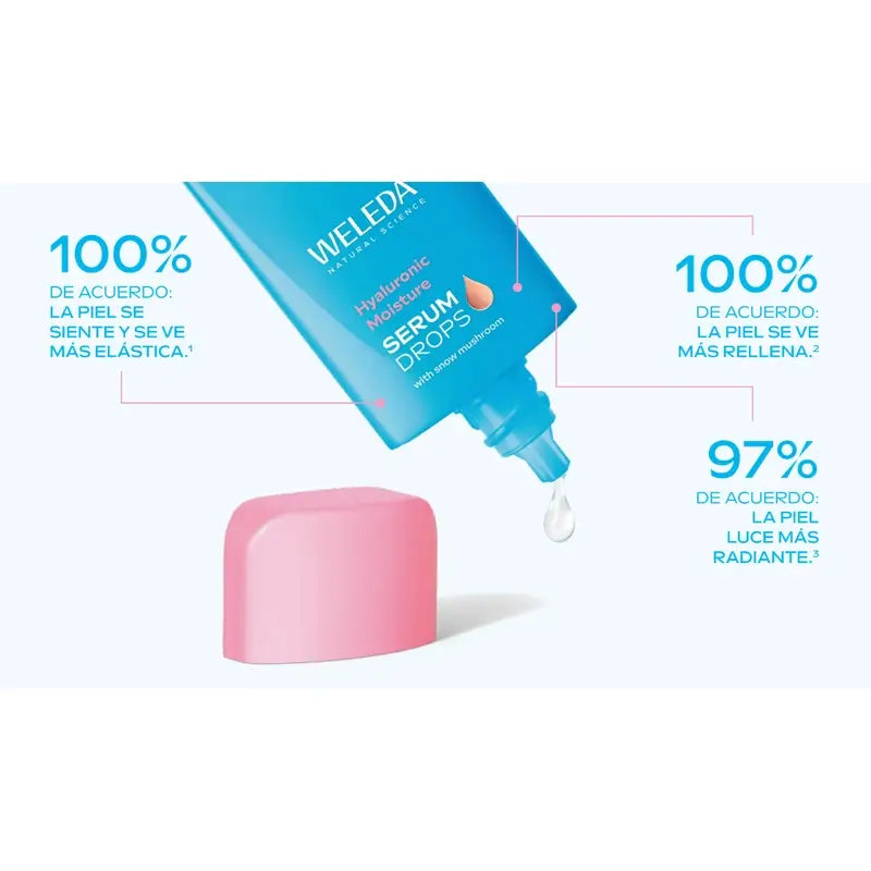 Weleda Sérum Hydratant Booster Gouttes à l'Acide Hyaluronique, 30 ml