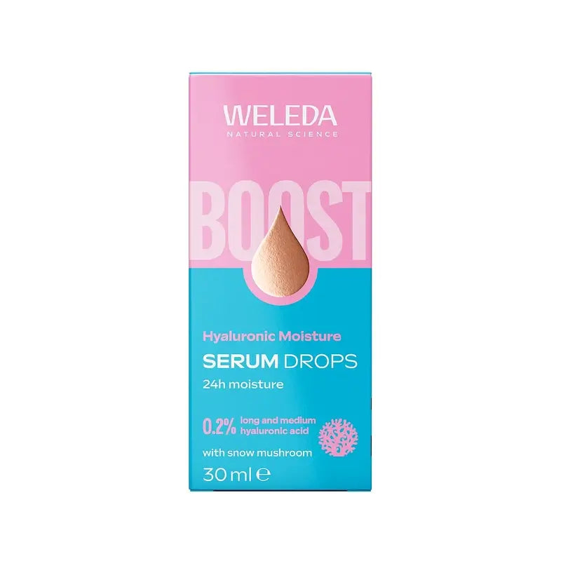Weleda Sérum Hydratant Booster Gouttes à l'Acide Hyaluronique, 30 ml