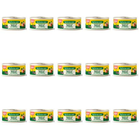 Wild Balance Canned Chicken Vegetable Casserole For Cats, 80g, Pack of 15