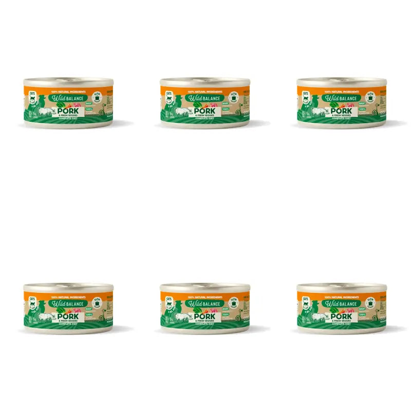 Wild Balance Philosophy Pork Barf For Cats Boîte de 120 g, paquet de 6