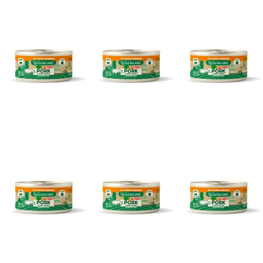 Wild Balance Philosophy Pork Barf For Cats Boîte de 120 g, paquet de 6