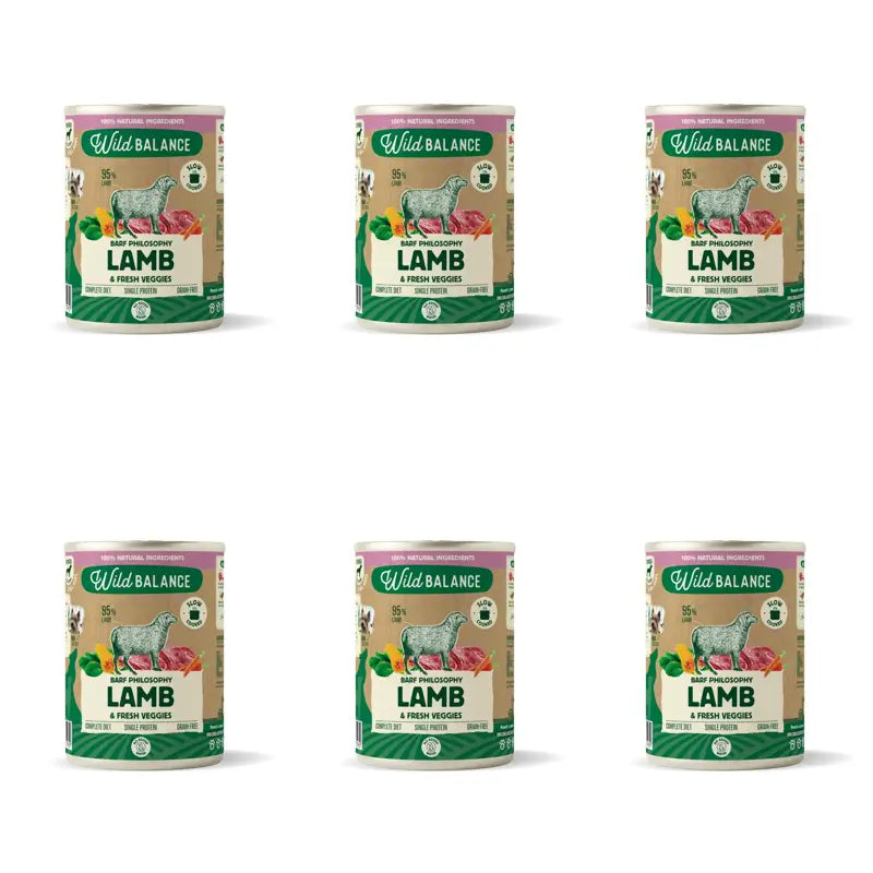 Wild Balance Philosophy Lamb Barf pour chiens, 400g, 6 paquets de 6