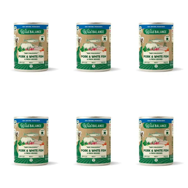 Wild Balance Merlu Barf Philosophy Can pour chiens, 400 g, paquet de 6