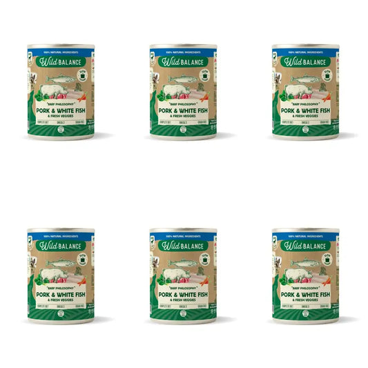 Wild Balance Merlu Barf Philosophy Can pour chiens, 400 g, paquet de 6