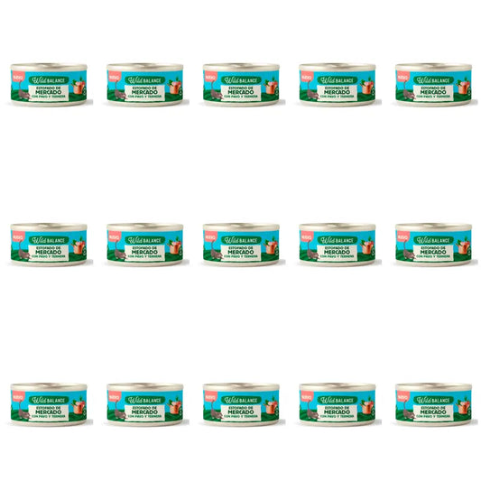 Wild Balance Canned Chef's Recipes Market Stew pour chats, 80 g, paquet de 15