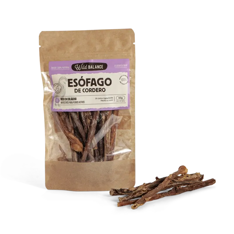 Wild Balance Snacks à l'œsophage d'agneau, 50 grammes