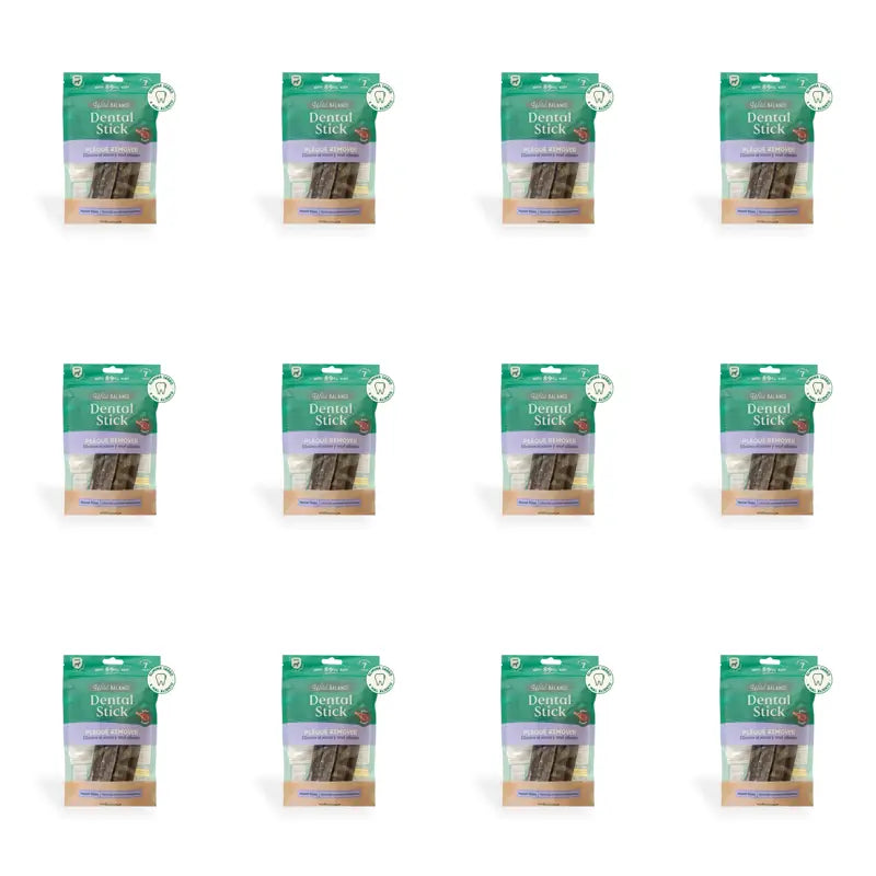 Wild Balance Snacks Snacks Dental Stick Off Plaque, 7 bâtonnets, paquet de 12