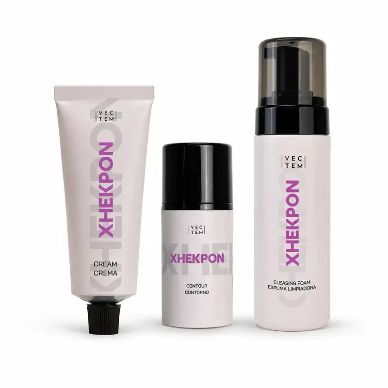 Xhekpon Crème contour des yeux 15 ml + Crème visage 40 ml + Mousse nettoyante au collagène 150 ml