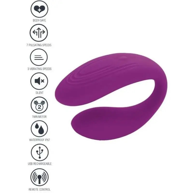 Xocoon Bound Love Vibrator For Couples Purple