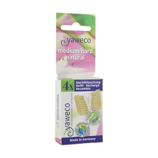 Yaweco Toothbrush Refills Dent. Nature Hard 4pcs.