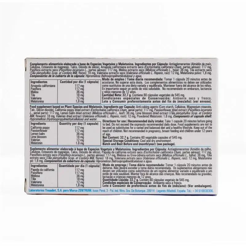 Ynsadiet Mélatonine, 60 gélules