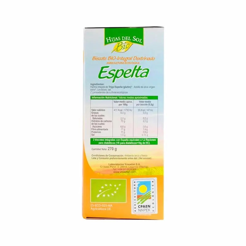 Ynsadiet Pain Dextriné à l'Epeautre 270Gr. Hijas Del Sol
