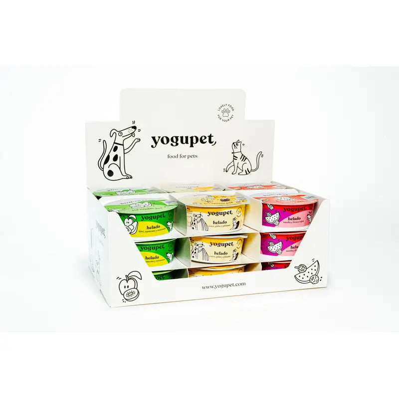 Présentoir à crème glacée Yogupet 18X110Gr + 18X110Gr