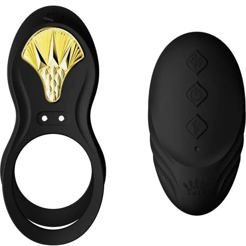 Zalo Bayek Remote Control Vibrating Ring for Couples Black