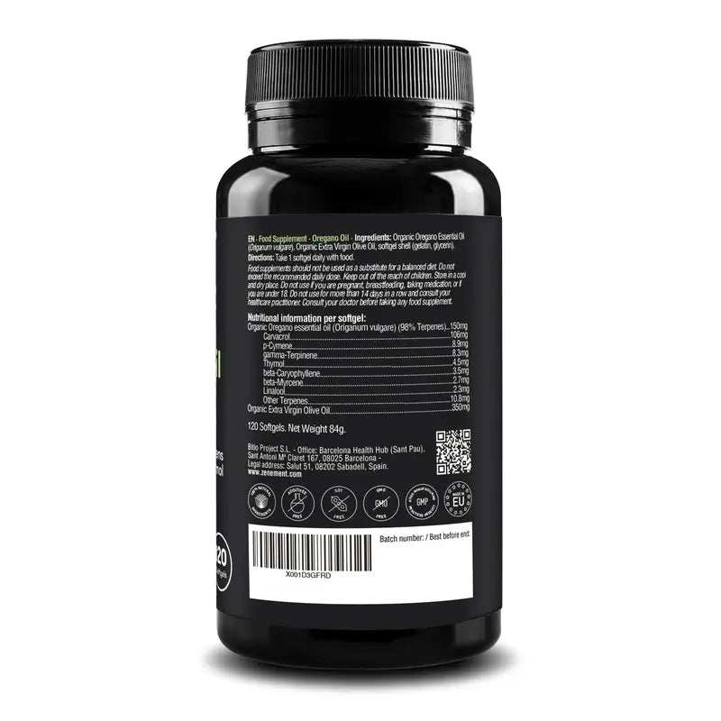 Zenement Huile d'Origan, 120 softgels