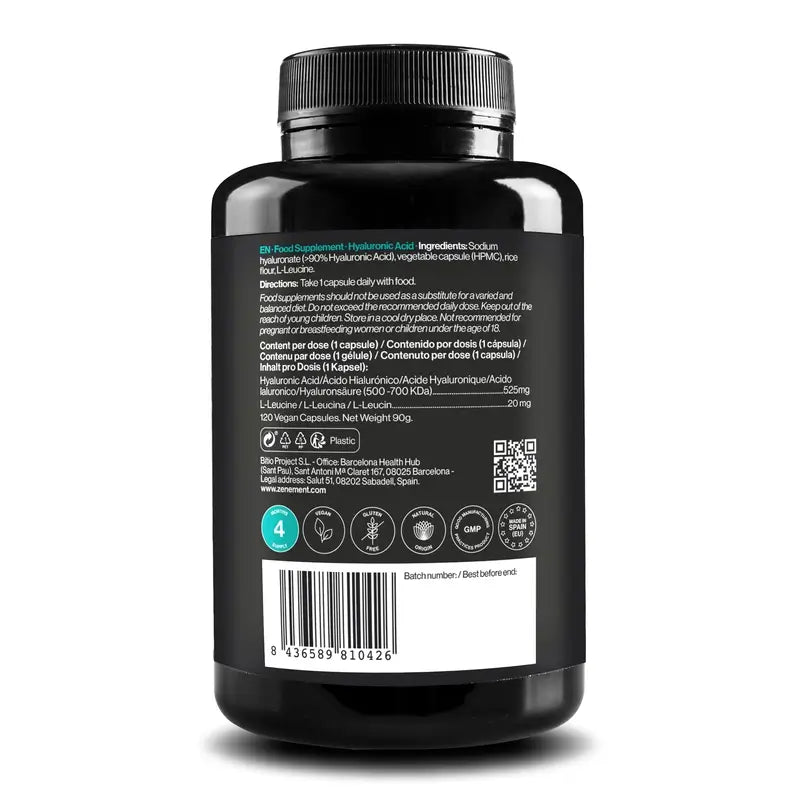 Zenement Acide hyaluronique 540 mg, 90 gélules végétaliennes