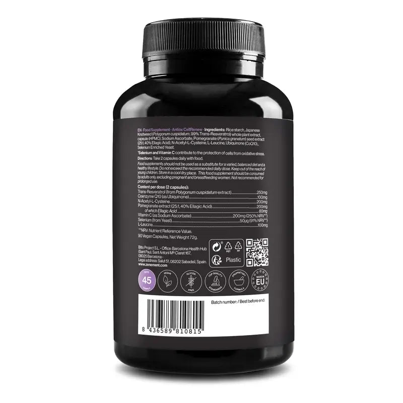 Zenement Antiox Cellrenew, 90 gélules végétales