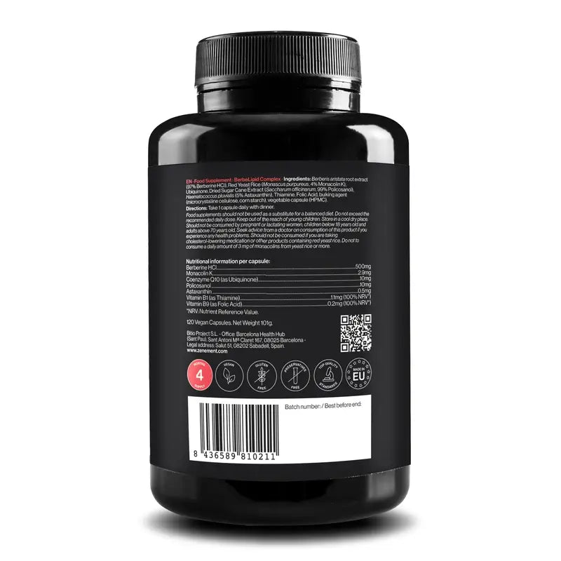 Zenement Berbelipid Complex, 120 gélules végétaliennes
