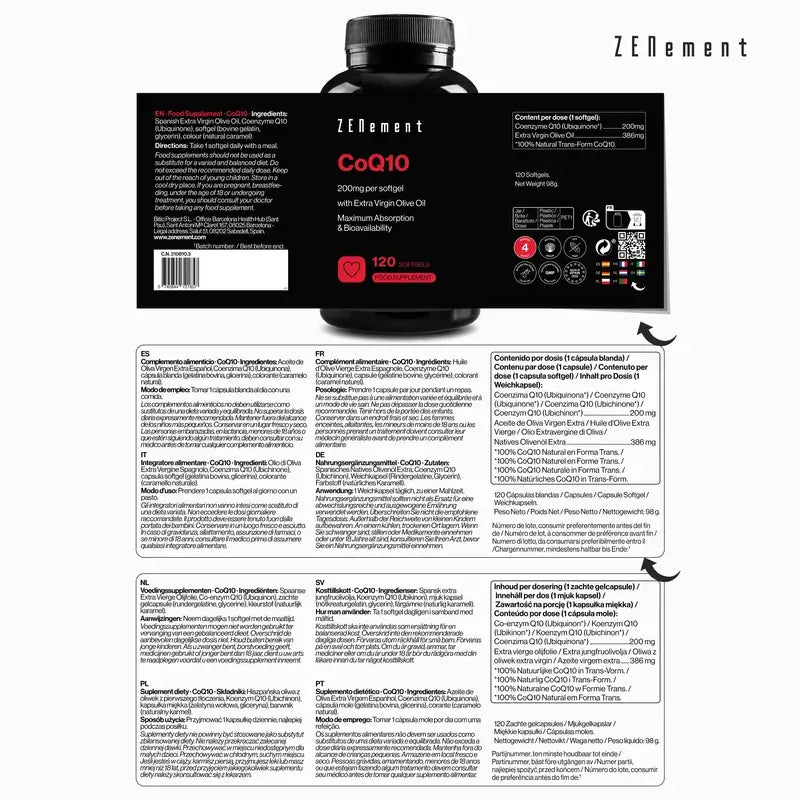 Zenement Coq10 200 Mg, 120 softgels