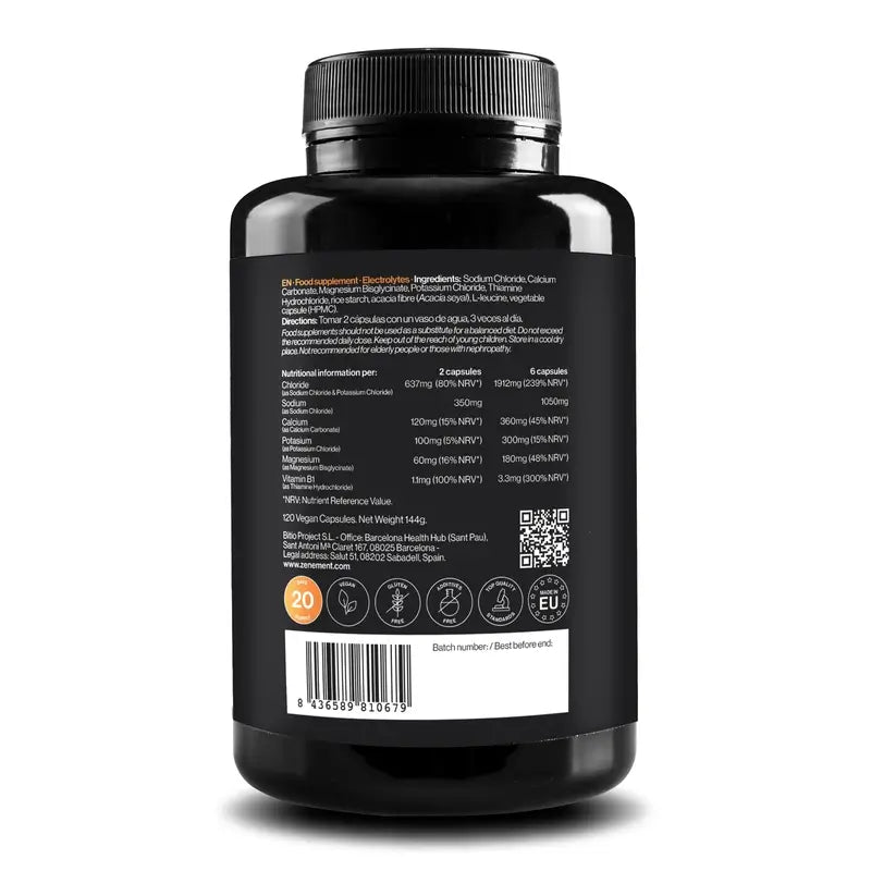 Zenement Electrolytes, 120 gélules végétaliennes