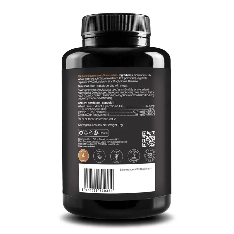Zenement Spermidine 6 mg, 120 gélules végétaliennes