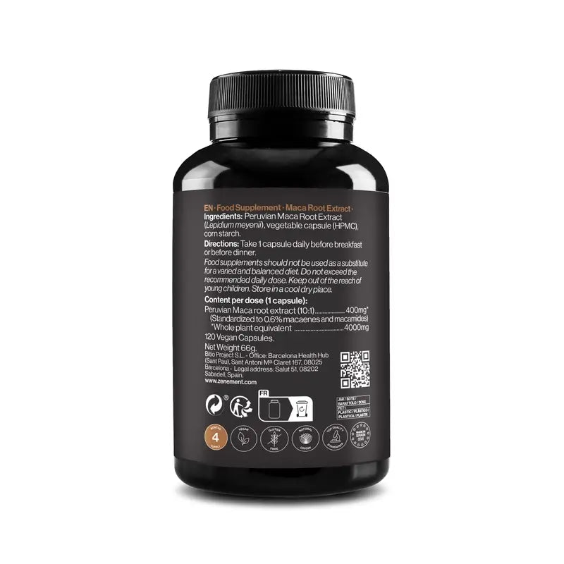 Zenement Maca Root Extract, 120 gélules végétaliennes