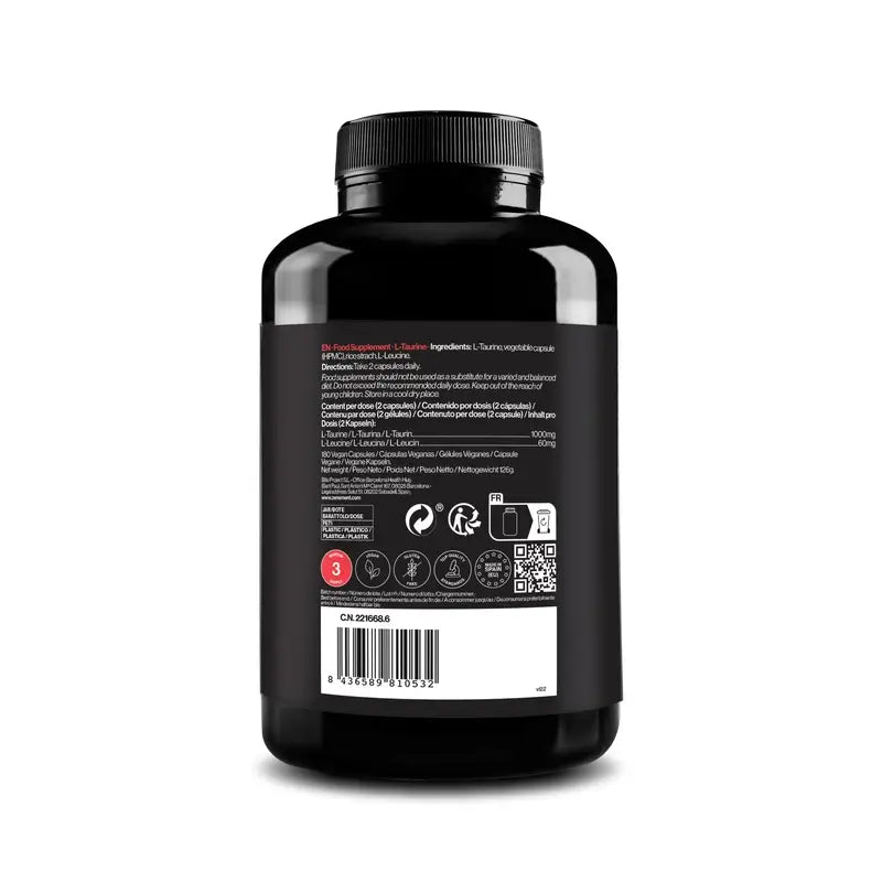 Zenement L-Taurine, 180 gélules végétaliennes