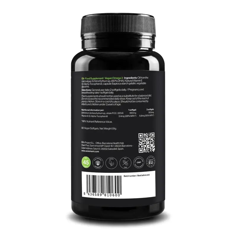 Zenement Omega-3 Vegan Dha, 90 softgels vegan