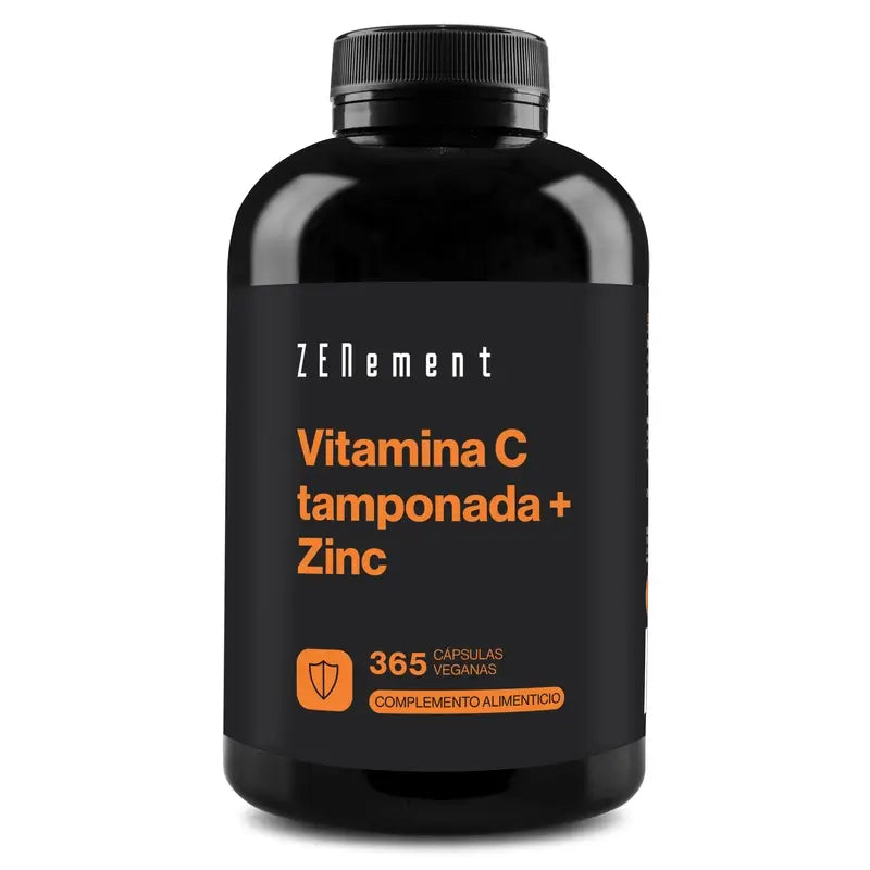 Zenement Vitamine C tamponnée + Zinc, 365 gélules végétaliennes
