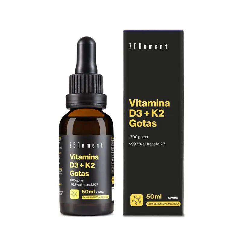 Zenement Vitamine D3 + K2 en gouttes, 50 ml