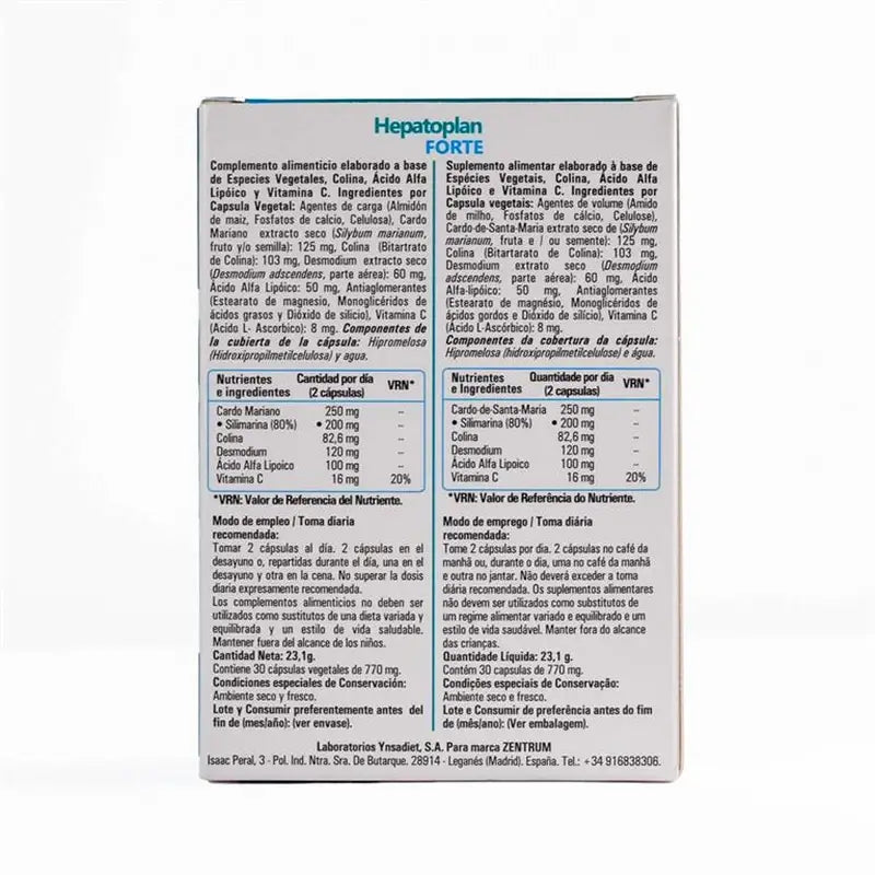 Zentrum Hepatoplan Forte 30 Capsules
