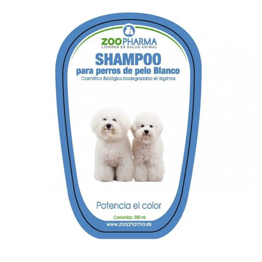 Zoopharma White Hair Shampoo for Dogs 250ml.