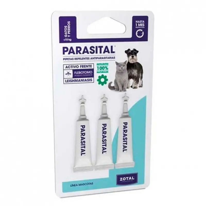 Zotal Parasital 3 Antiparasitic Pipettes Cats and Small Dogs up to 10Kg