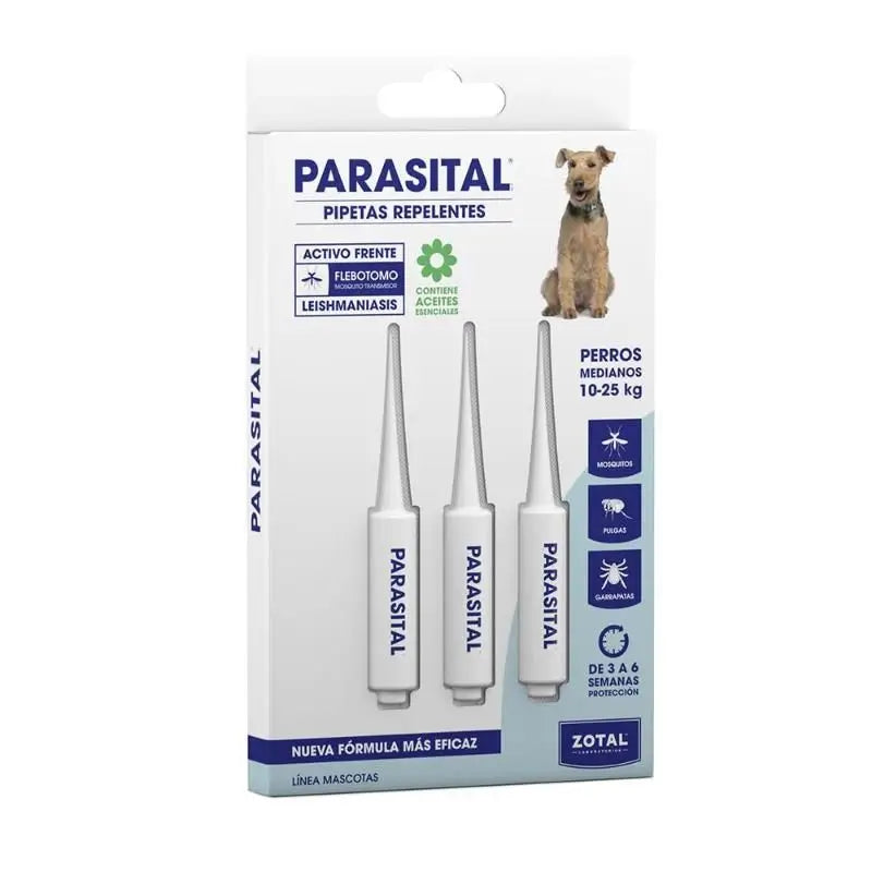 Zotal Parasital 3 Antiparasitic Pipettes Medium Dogs 10-25 Kg